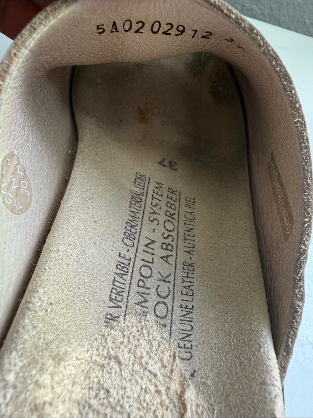 Mephisto Hanik women size 6 Nude Beige Open-Toe Leather Slide Mules - Picture 5 of 7